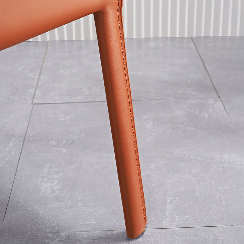 Silla de comedor de metal contemporáneo Comedor Silla individual con respaldo sólido y brazo