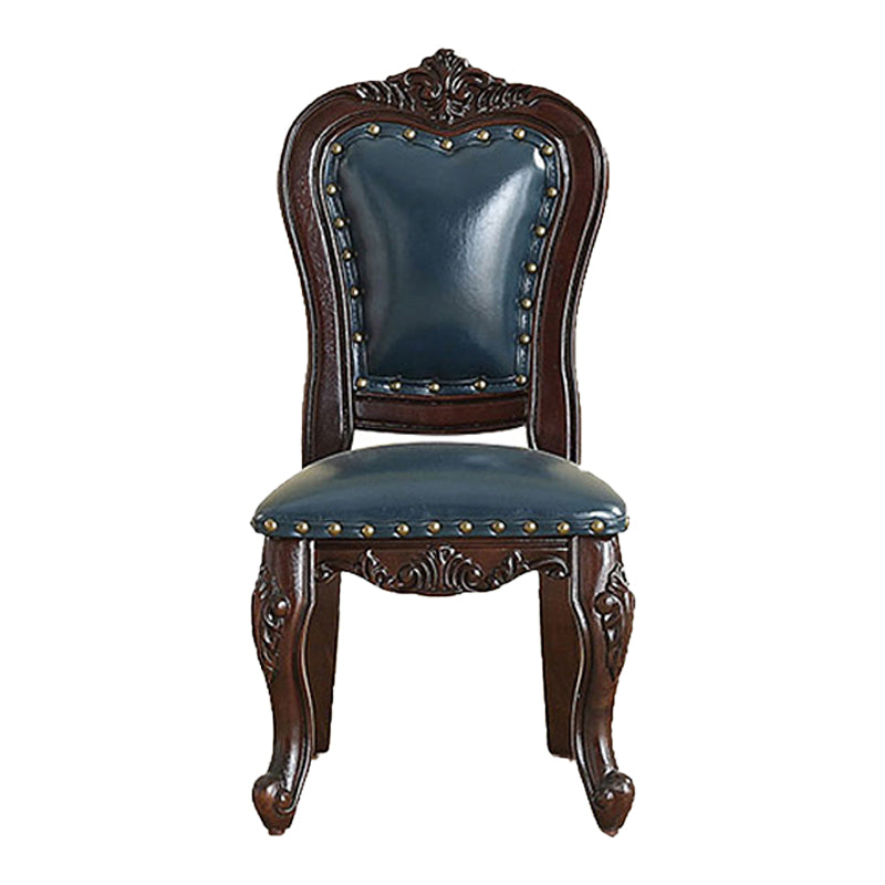 Silla de comedor de estilo tradicional, sillas laterales sin brazos de cocina con patas de madera