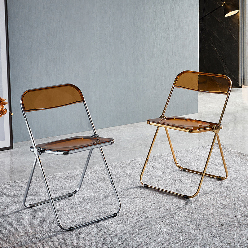 Industrial Style Plastic Dining Armless Chair Open Back Single Dining Side Chair for Restaurant