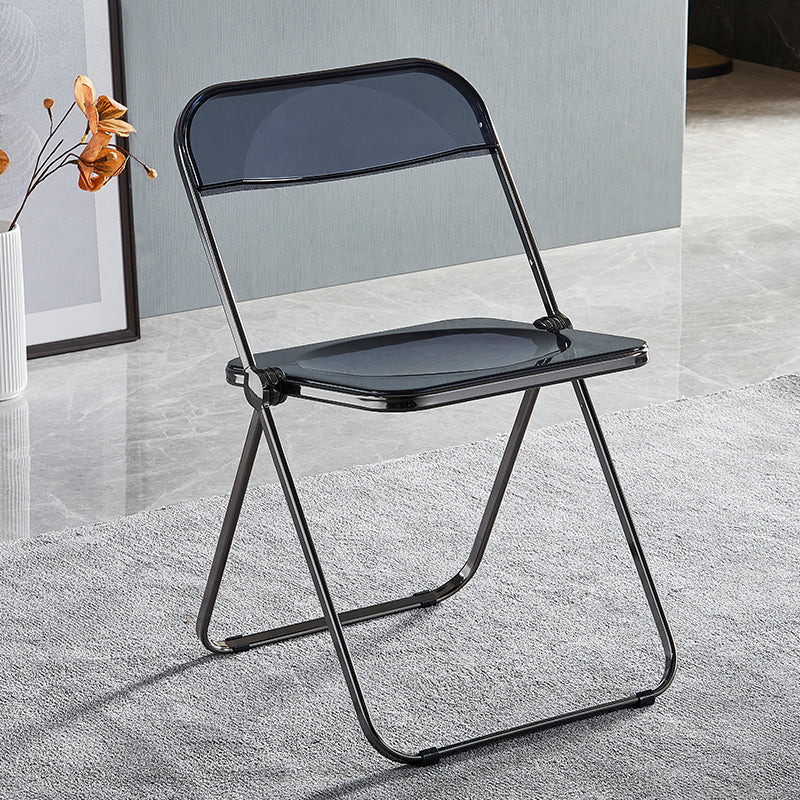 Industrial Style Plastic Dining Armless Chair Open Back Single Dining Side Chair for Restaurant