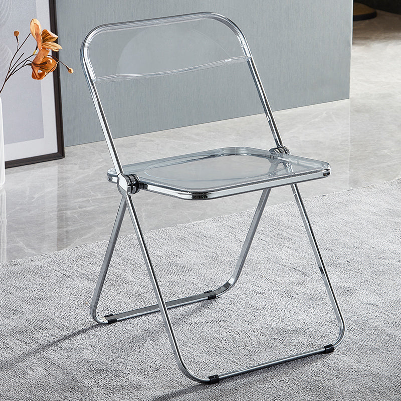 Industrial Style Plastic Dining Armless Chair Open Back Single Dining Side Chair for Restaurant