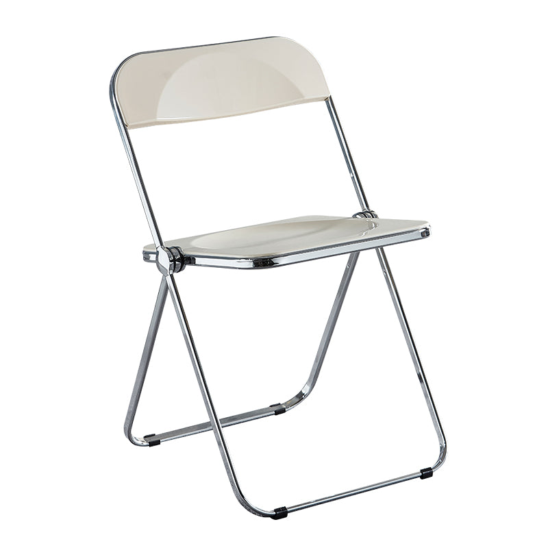Industrial Style Plastic Dining Armless Chair Open Back Single Dining Side Chair for Restaurant