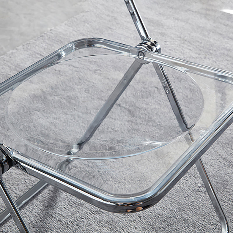 Industrial Style Plastic Dining Armless Chair Open Back Single Dining Side Chair for Restaurant