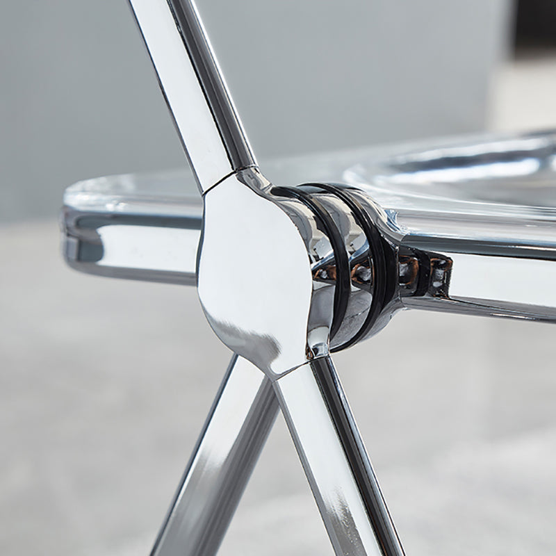 Industrial Style Plastic Dining Armless Chair Open Back Single Dining Side Chair for Restaurant