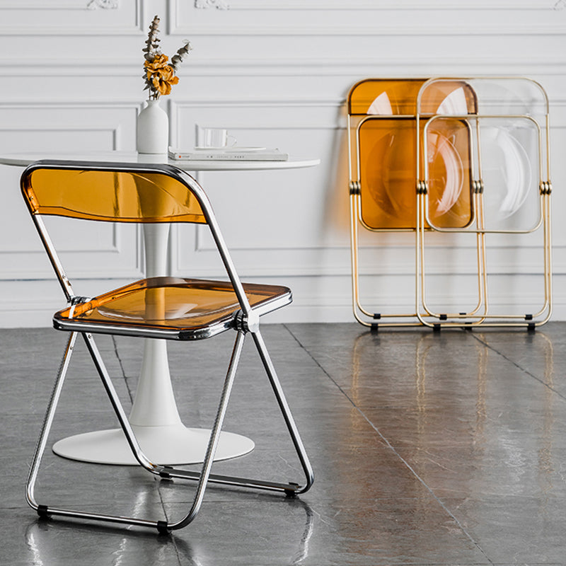 Chaise de salle à manger sans bras en plastique industriel, chaise latérale de salle à manger à dossier ouvert pour restaurant