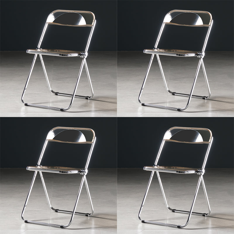Chaise de salle à manger sans bras en plastique industriel, chaise latérale de salle à manger à dossier ouvert pour restaurant