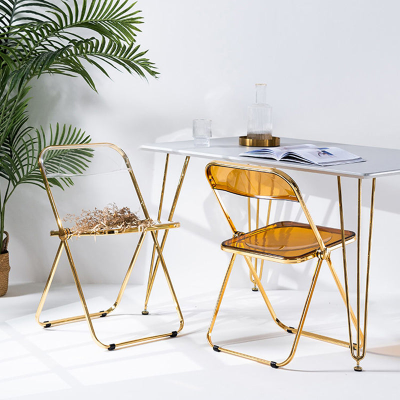 Chaise de salle à manger sans bras en plastique industriel, chaise latérale de salle à manger à dossier ouvert pour restaurant