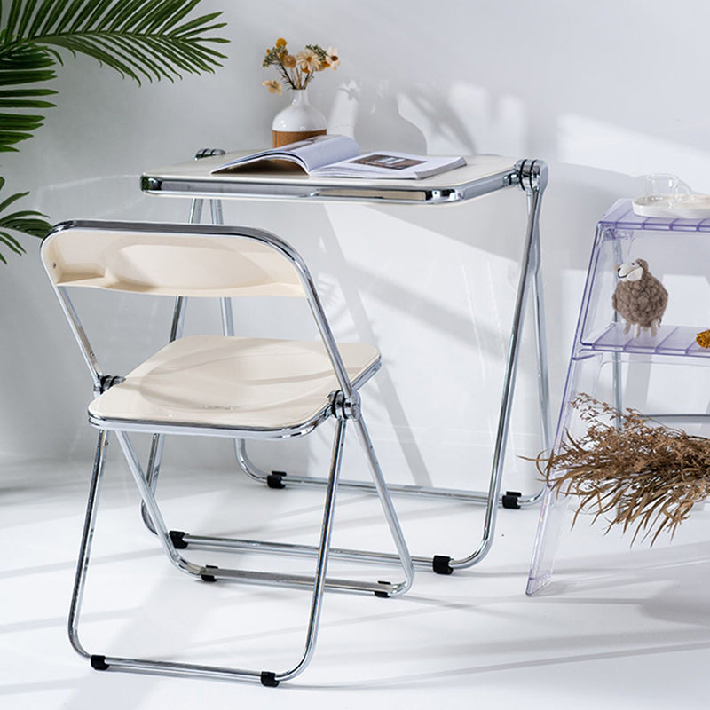 Chaise de salle à manger sans bras en plastique industriel, chaise latérale de salle à manger à dossier ouvert pour restaurant