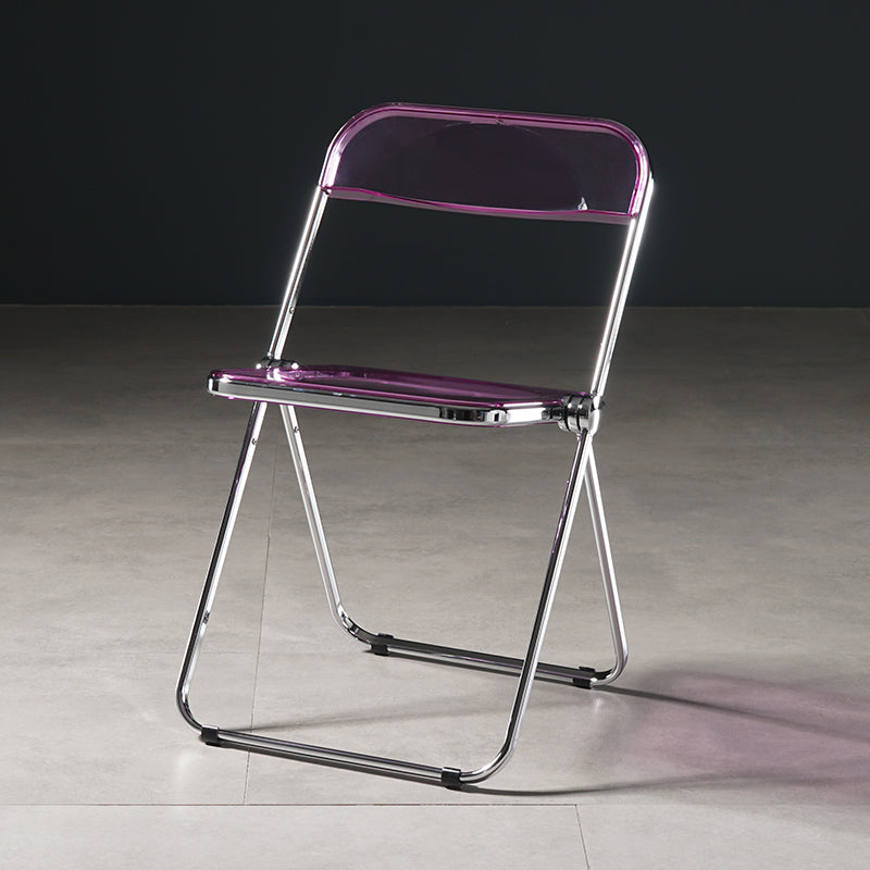Chaise de salle à manger sans bras en plastique industriel, chaise latérale de salle à manger à dossier ouvert pour restaurant