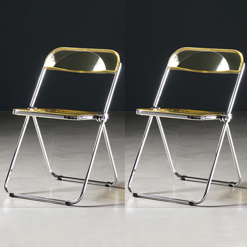 Chaise de salle à manger sans bras en plastique industriel, chaise latérale de salle à manger à dossier ouvert pour restaurant