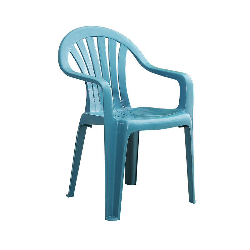 Chaises de salle à manger à bras empilables en plastique de chaise latérale Windsor de style contemporain