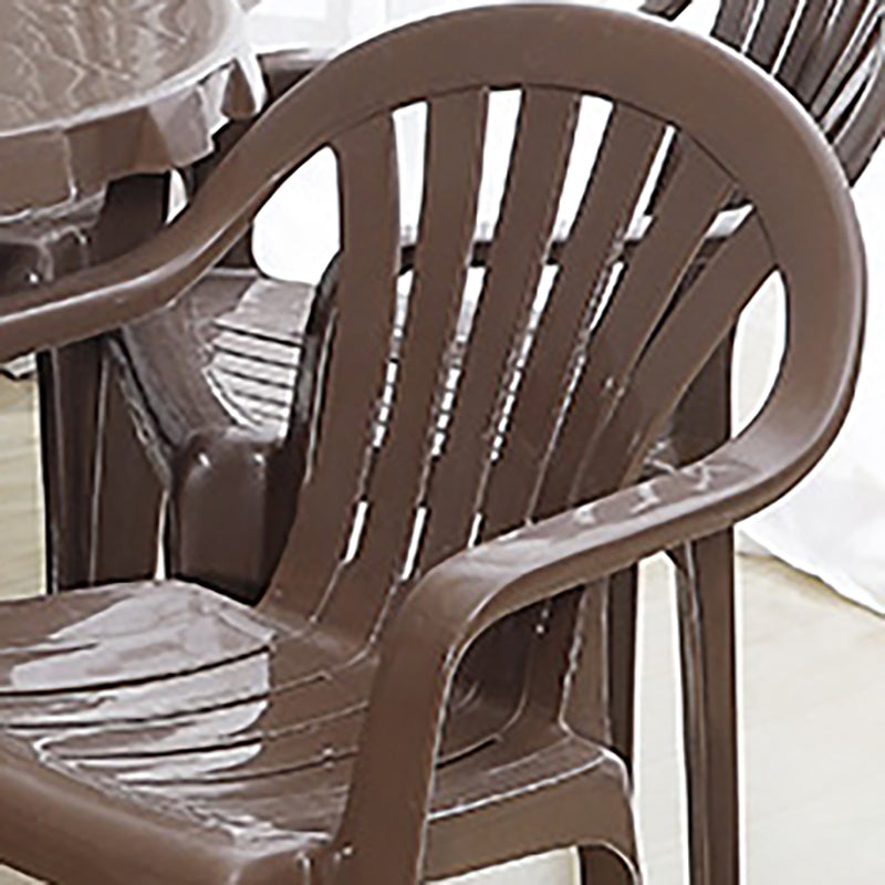 Chaises de salle à manger à bras empilables en plastique de chaise latérale Windsor de style contemporain
