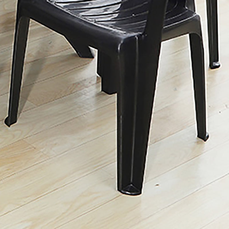 Chaises de salle à manger à bras empilables en plastique de chaise latérale Windsor de style contemporain