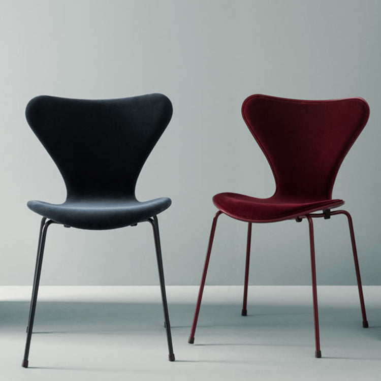 Sillas laterales sin brazos de diseño moderno, tela de lino con respaldo sólido, sillas de comedor
