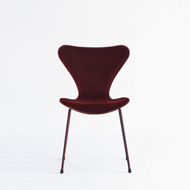 Sillas laterales sin brazos de diseño moderno, tela de lino con respaldo sólido, sillas de comedor