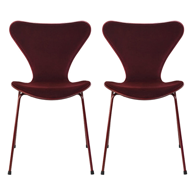 Sillas laterales sin brazos de diseño moderno, tela de lino con respaldo sólido, sillas de comedor