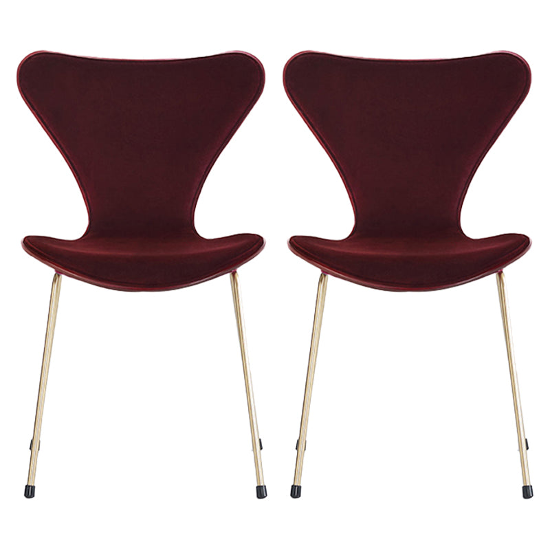 Sillas laterales sin brazos de diseño moderno, tela de lino con respaldo sólido, sillas de comedor