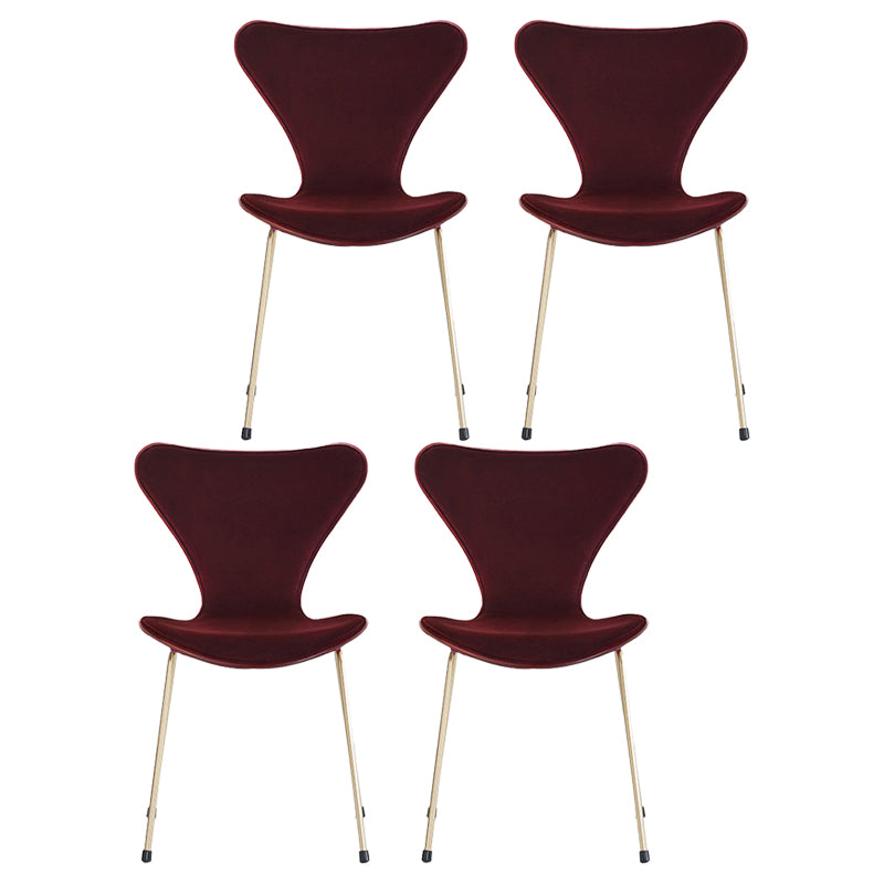 Sillas laterales sin brazos de diseño moderno, tela de lino con respaldo sólido, sillas de comedor