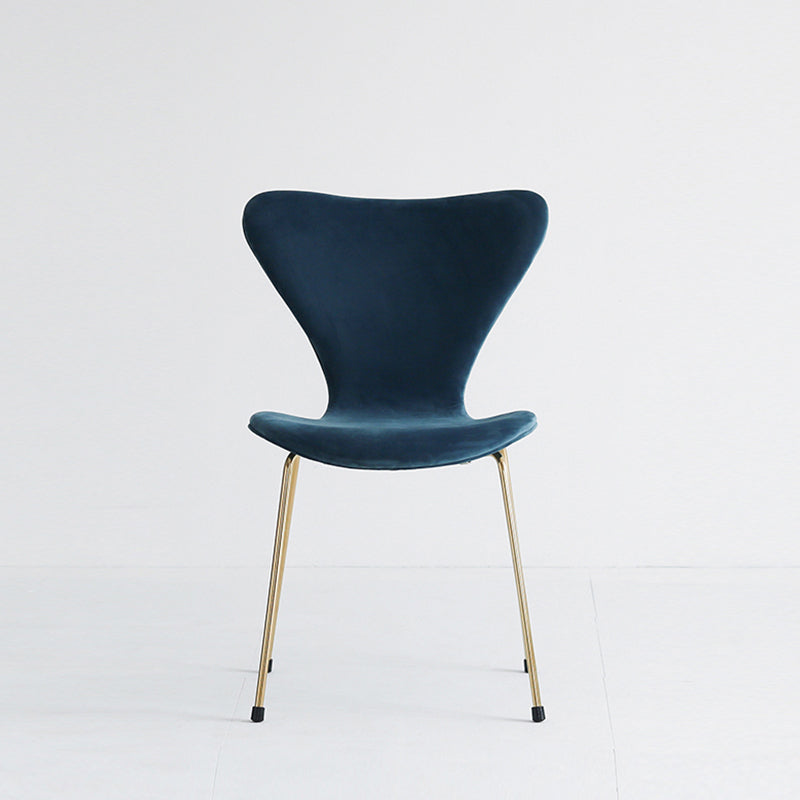 Sillas laterales sin brazos de diseño moderno, tela de lino con respaldo sólido, sillas de comedor