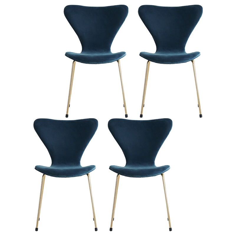 Sillas laterales sin brazos de diseño moderno, tela de lino con respaldo sólido, sillas de comedor