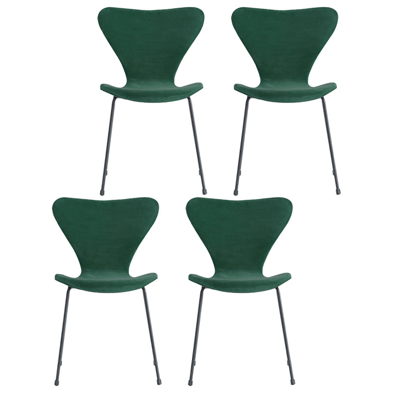 Sillas laterales sin brazos de diseño moderno, tela de lino con respaldo sólido, sillas de comedor