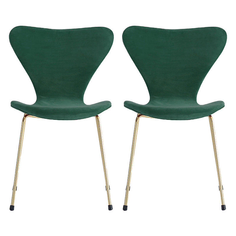 Sillas laterales sin brazos de diseño moderno, tela de lino con respaldo sólido, sillas de comedor
