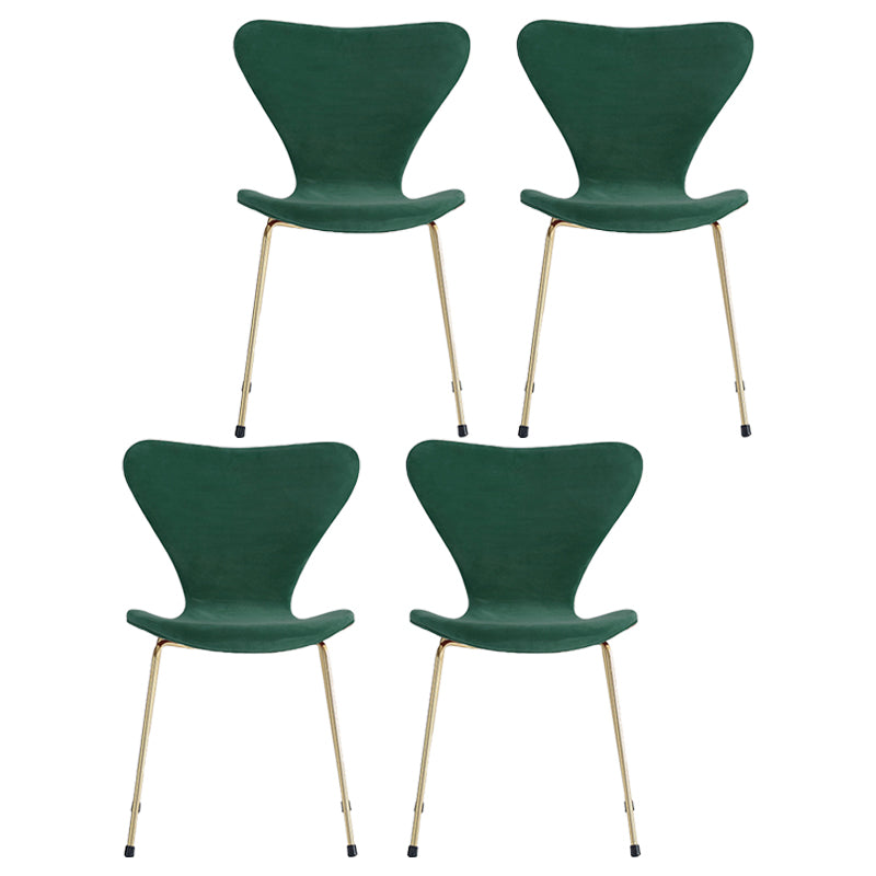 Sillas laterales sin brazos de diseño moderno, tela de lino con respaldo sólido, sillas de comedor