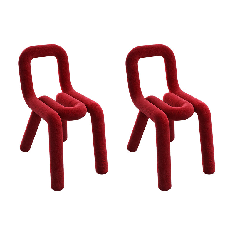 Sillas de comedor estilo moderno Sillas laterales sin brazos con patas de metal para cocina
