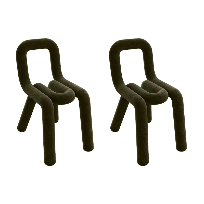 Sillas de comedor estilo moderno Sillas laterales sin brazos con patas de metal para cocina