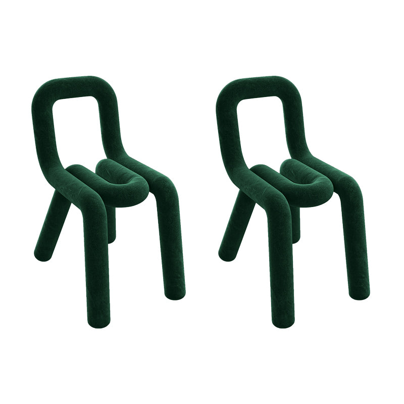 Sillas de comedor estilo moderno Sillas laterales sin brazos con patas de metal para cocina