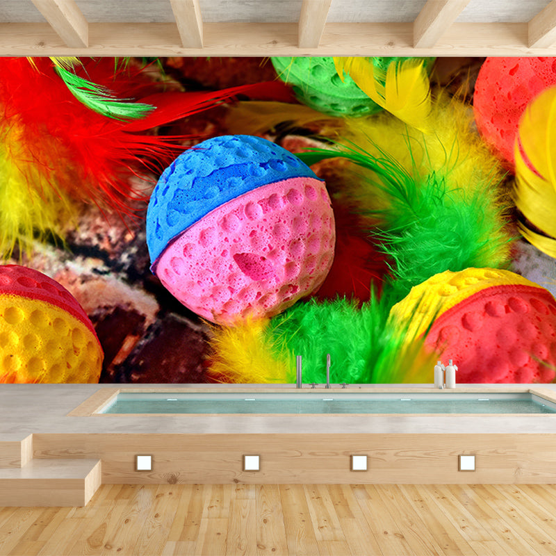 Feather Wall Mural Modern Style Mildew Resistant for Home Decor