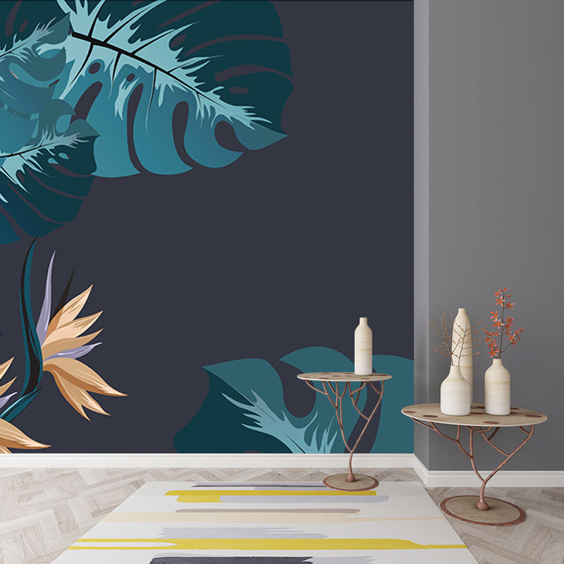 Tropical Plants Wall Mural Tropical Style Mildew Resistant Wall Art for Room