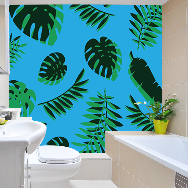 Tropical Plants Mural Tropical Style Mildew Resistant for Meeting Room