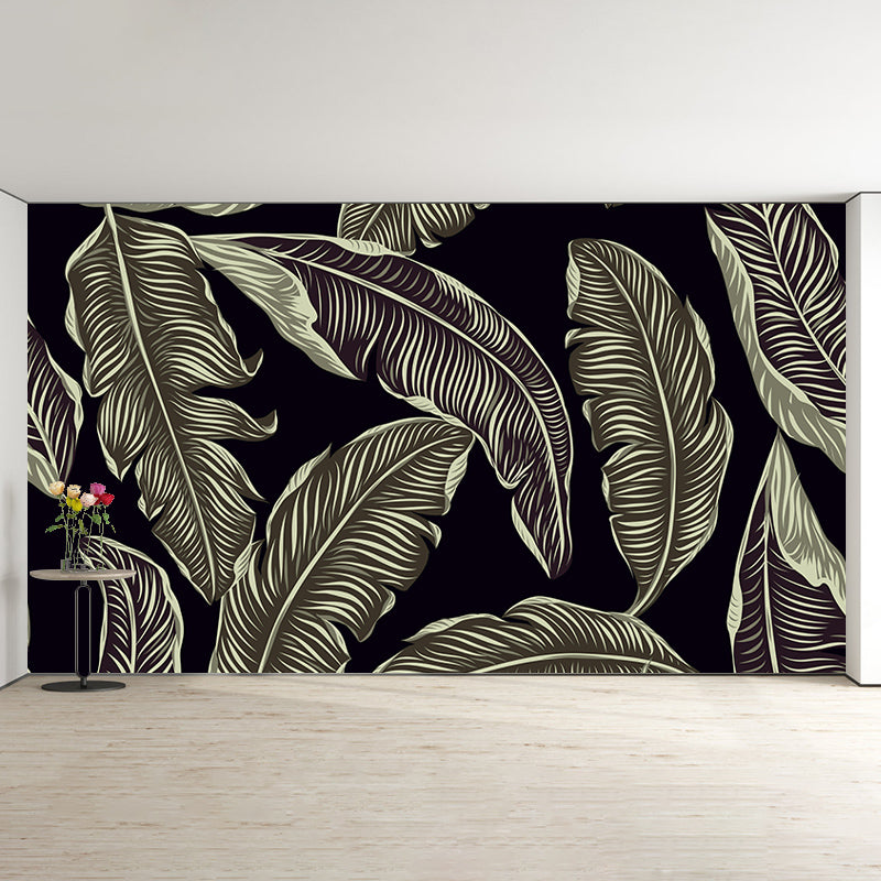 Tropical Plants Wall Mural Tropical Style Mildew Resistant for Meeting Room