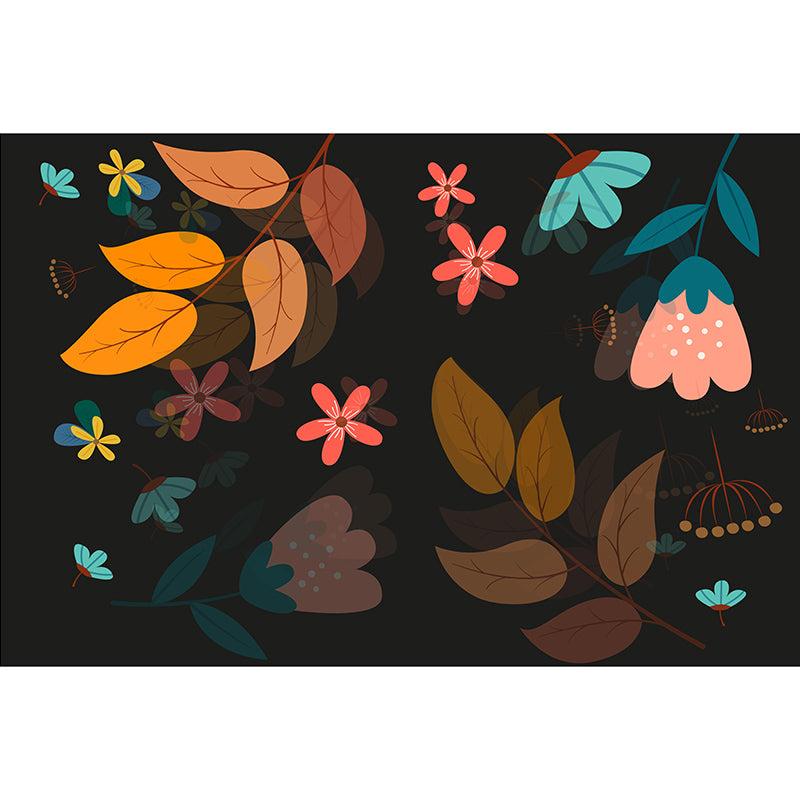 Tropical Plants Wall Mural Tropical Style Mildew Resistant for Reading Room