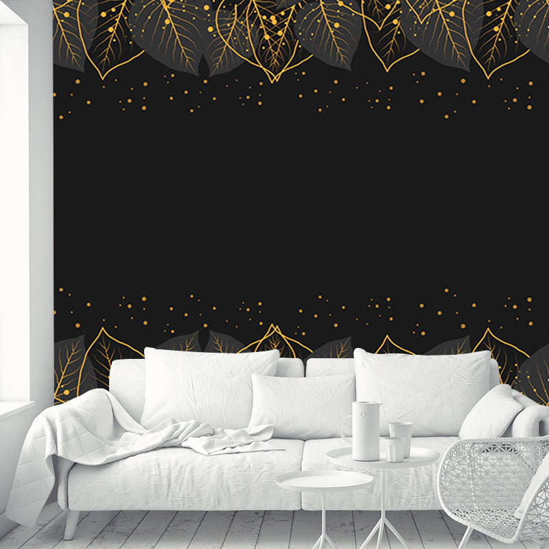 Environment Friendly Tropical Plants Mural Mildew Resistant for Sleeping Room