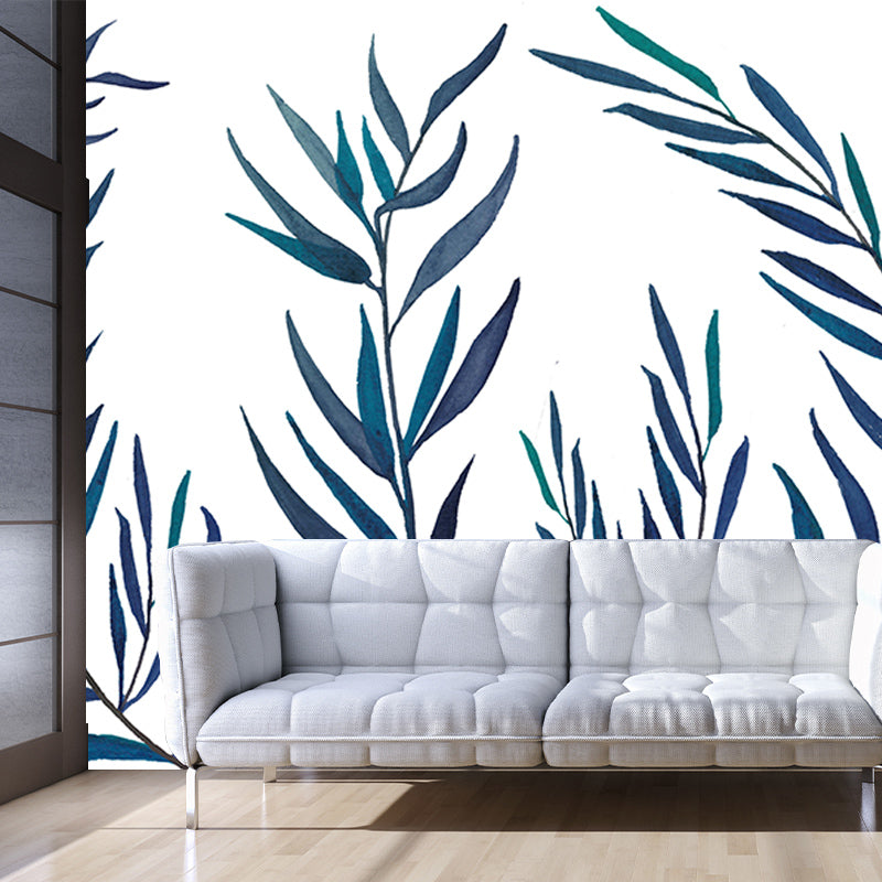 Tropical Plants Wall Mural Tropical Style Mildew Resistant for Sleeping Room