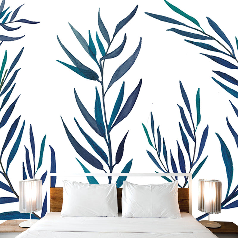 Tropical Plants Wall Mural Tropical Style Mildew Resistant for Sleeping Room