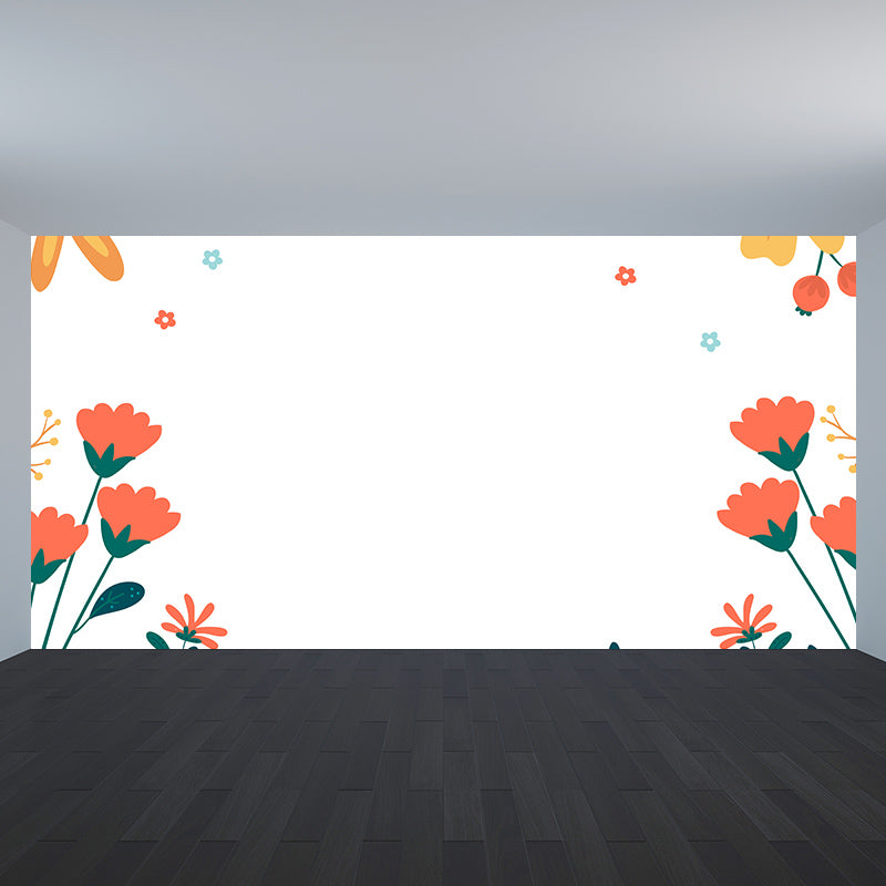 Stain Resistant Tropical Plants Mural Tropical Style for Sitting Room