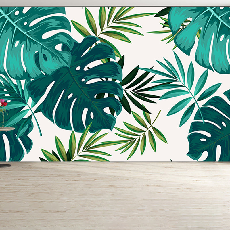 Tropical Plants Wall Mural Tropical Style Mildew Resistant for Sitting Room