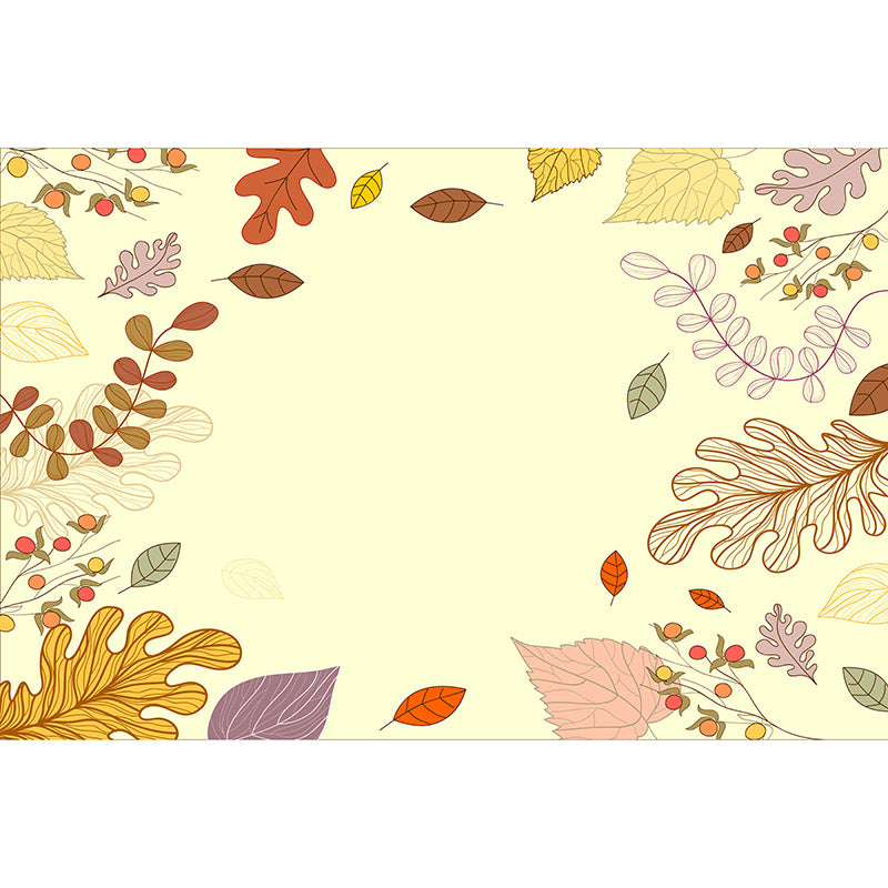 Tropical Plants Wall Mural Tropical Style Mildew Resistant for Sitting Room