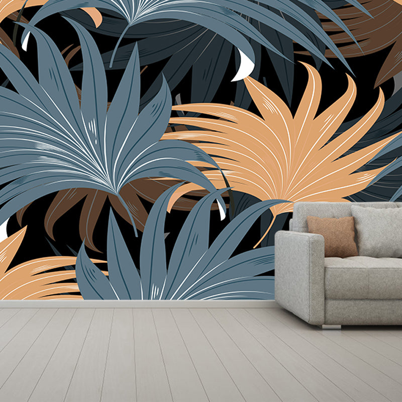 Tropical Plants Wall Mural Tropical Style Mildew Resistant for Bathroom