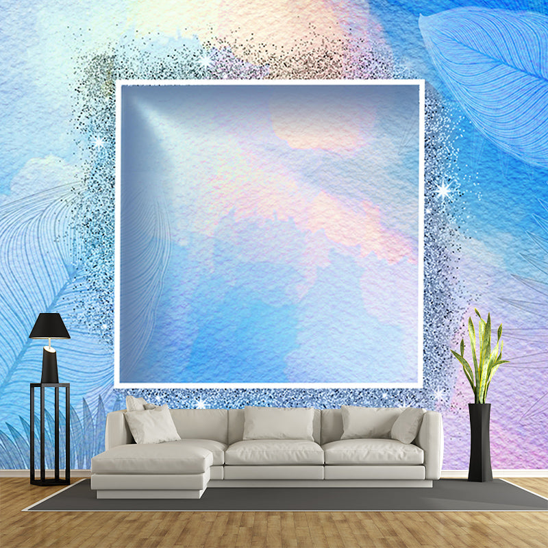 Illustration Tropical Plants Mural Tropical Style Mildew Resistant for Bedroom