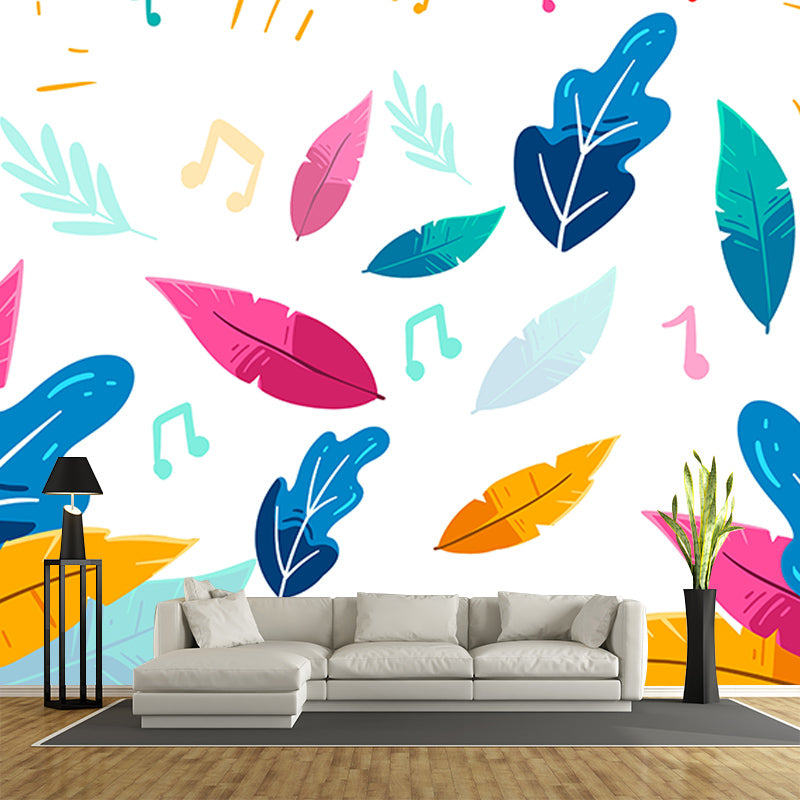 Tropical Plants Wall Mural Tropical Style Mildew Resistant for Decoration