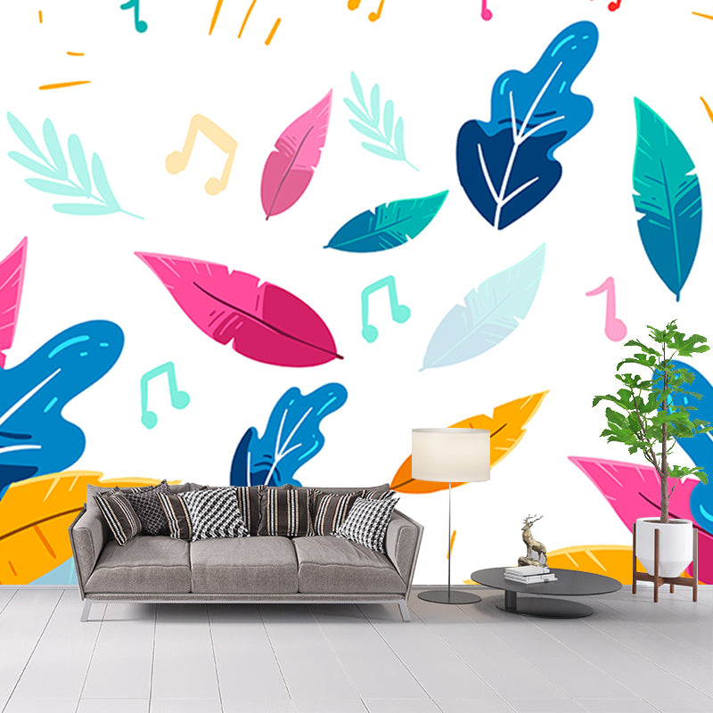 Tropical Plants Wall Mural Tropical Style Mildew Resistant for Decoration