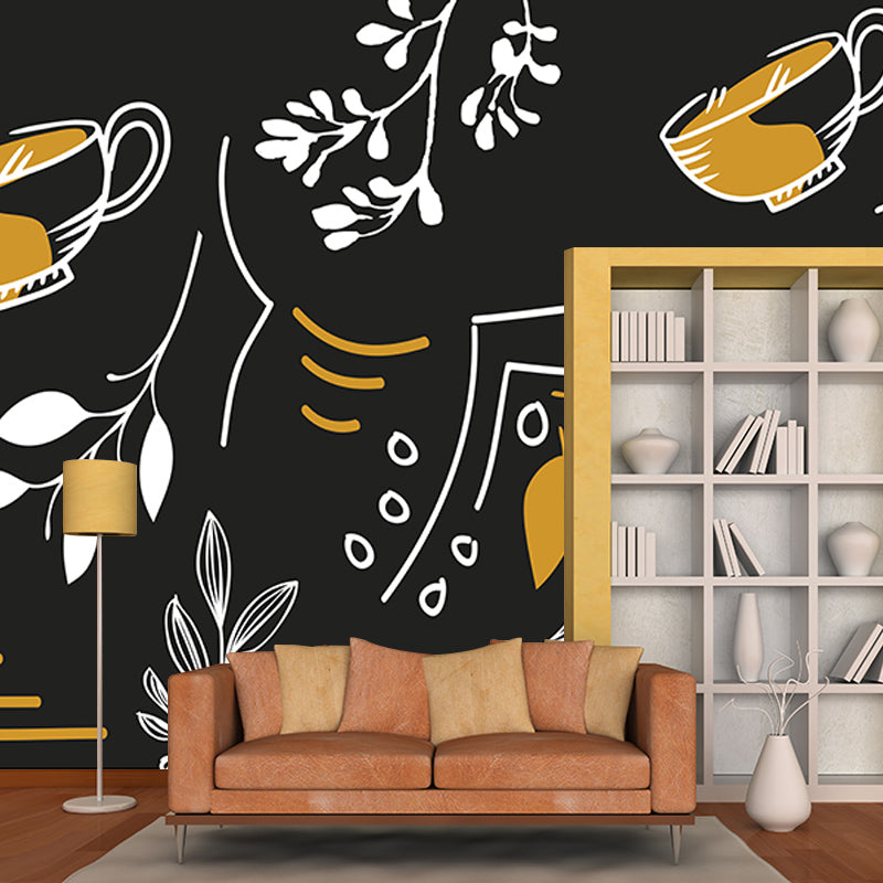 Tropical Plants Wall Mural Tropical Style Mildew Resistant for Decoration