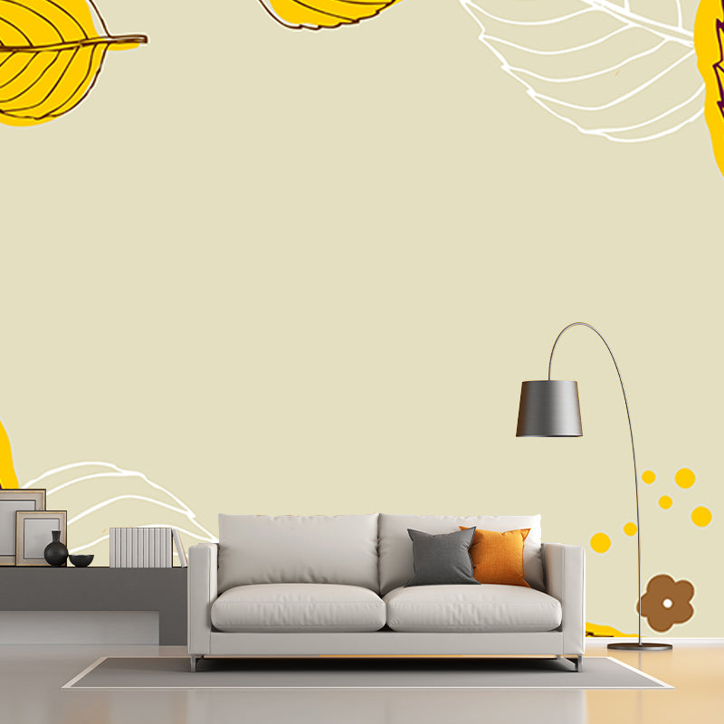 Tropical Plants Wall Mural Tropical Style Mildew Resistant for Decoration