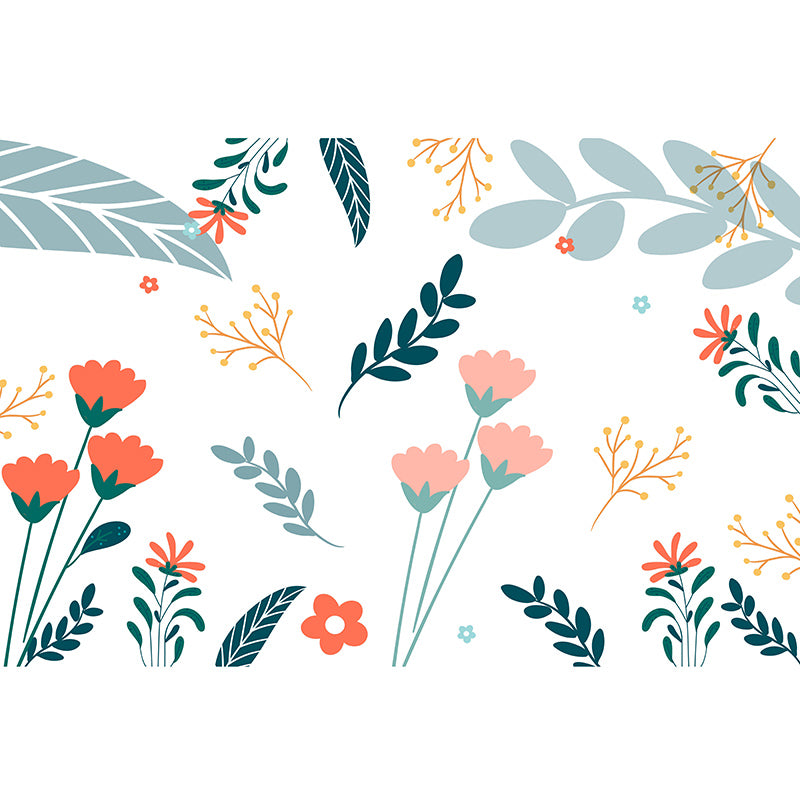 Tropical Plants Wall Mural Tropical Style Mildew Resistant for Wall Decor