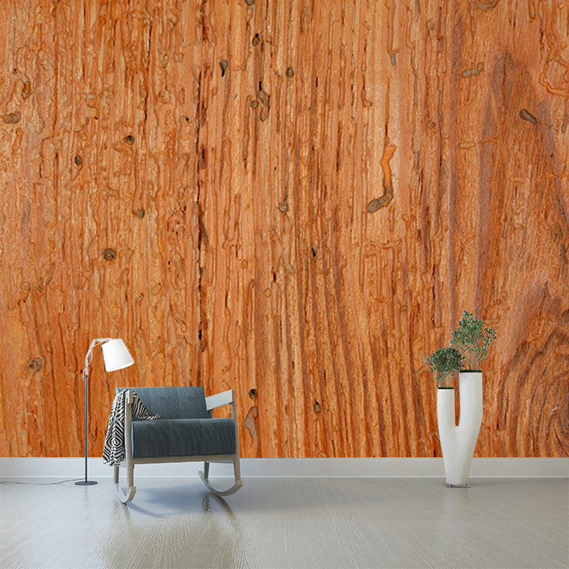 Horizontal Photography Wood Texture Mural Industrial Style for Sleeping Room