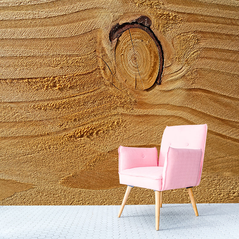 Horizontal Photography Wood Texture Mural Industrial Style for Sleeping Room